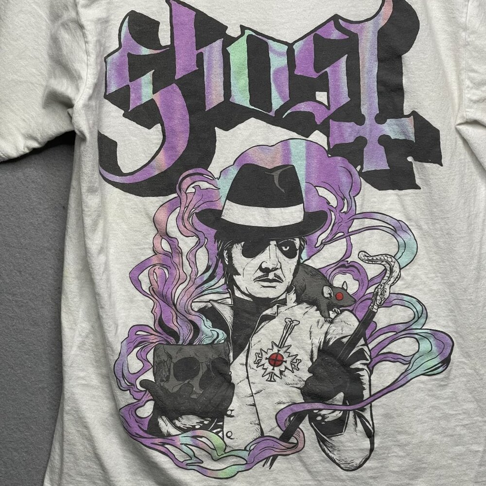 Ghost Smoke Trails Boyfriend Fit Girls T-Shirt M - Picture 2 of 9